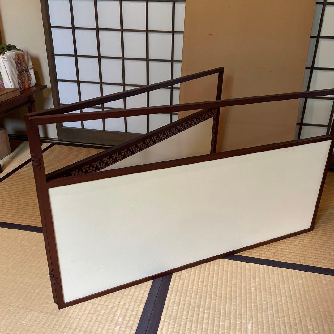 茶道具　【風炉先屏風】　仕上色「桑」　表装「利休梅」