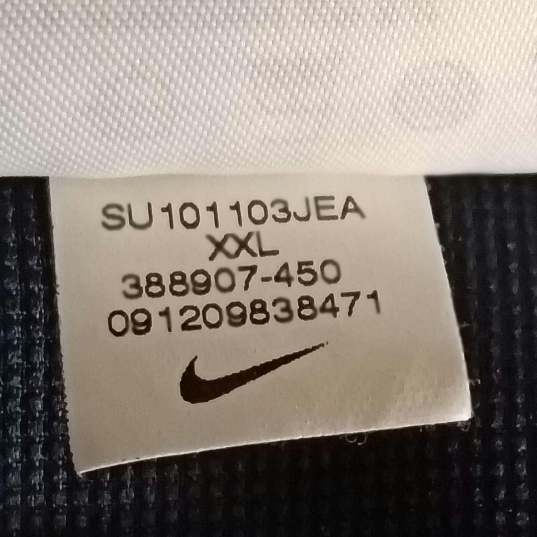 ナイキフルジップジャケットNIKE トラック Dri-FIT 刺繍ロゴ XXL紺