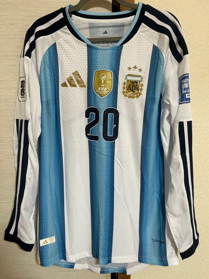 【新品】マクアリスター　アルゼンチン代表　選手仕様　2026　長袖　フルパッチ