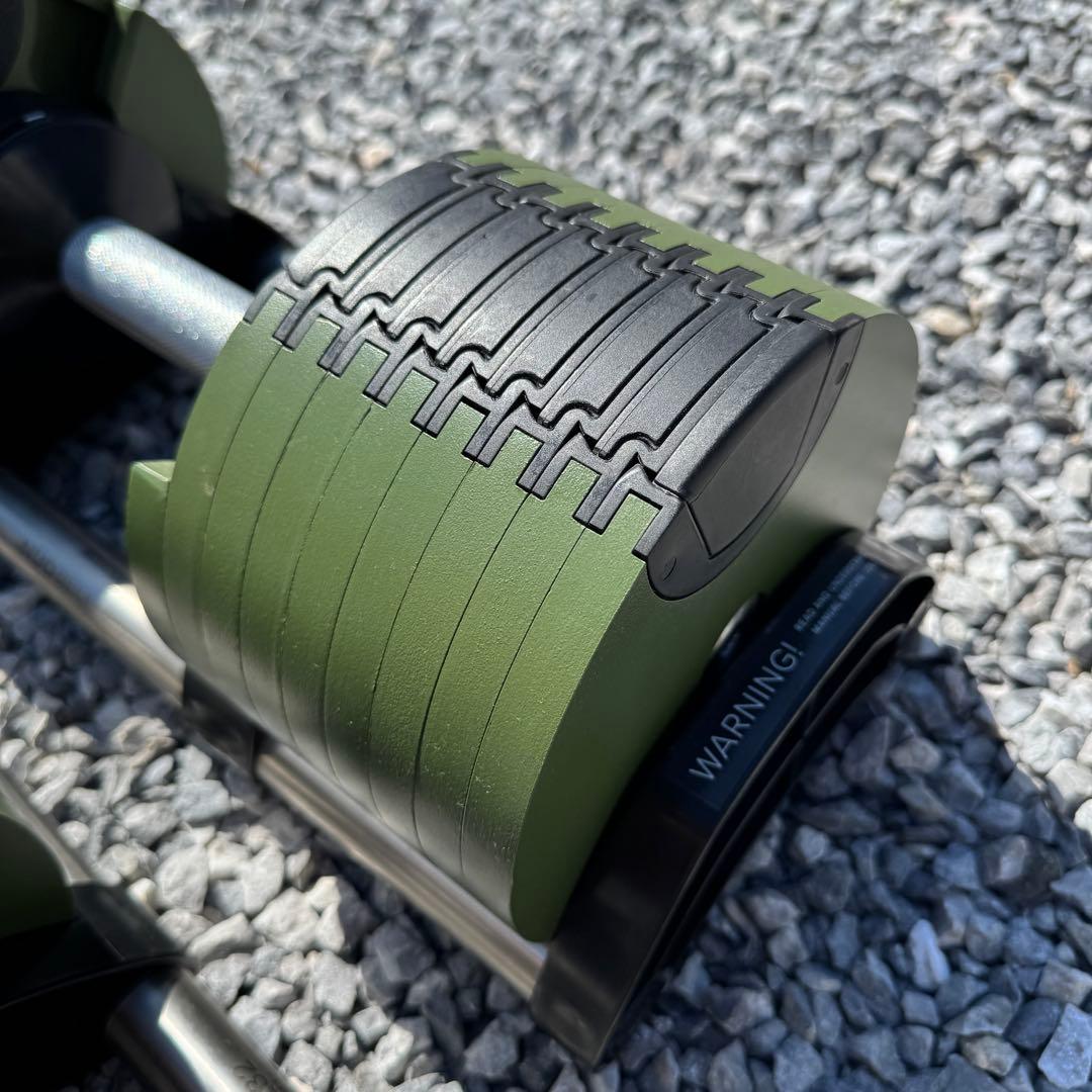 ①フレックスベル 32kg 可変式ダンベル カーキ