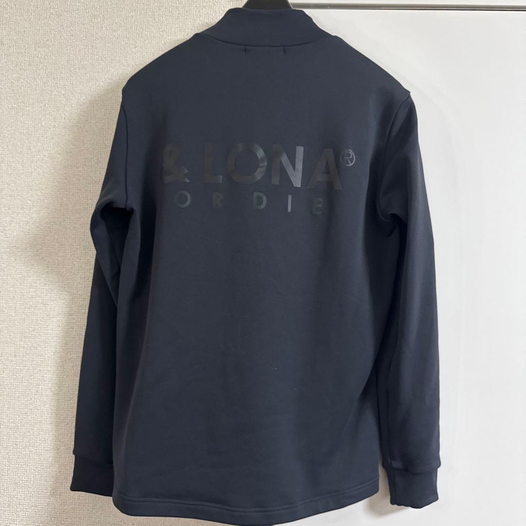 MARK&LONA ゴルフ ハーフジップ プルオーバー ブラック サイズ48
