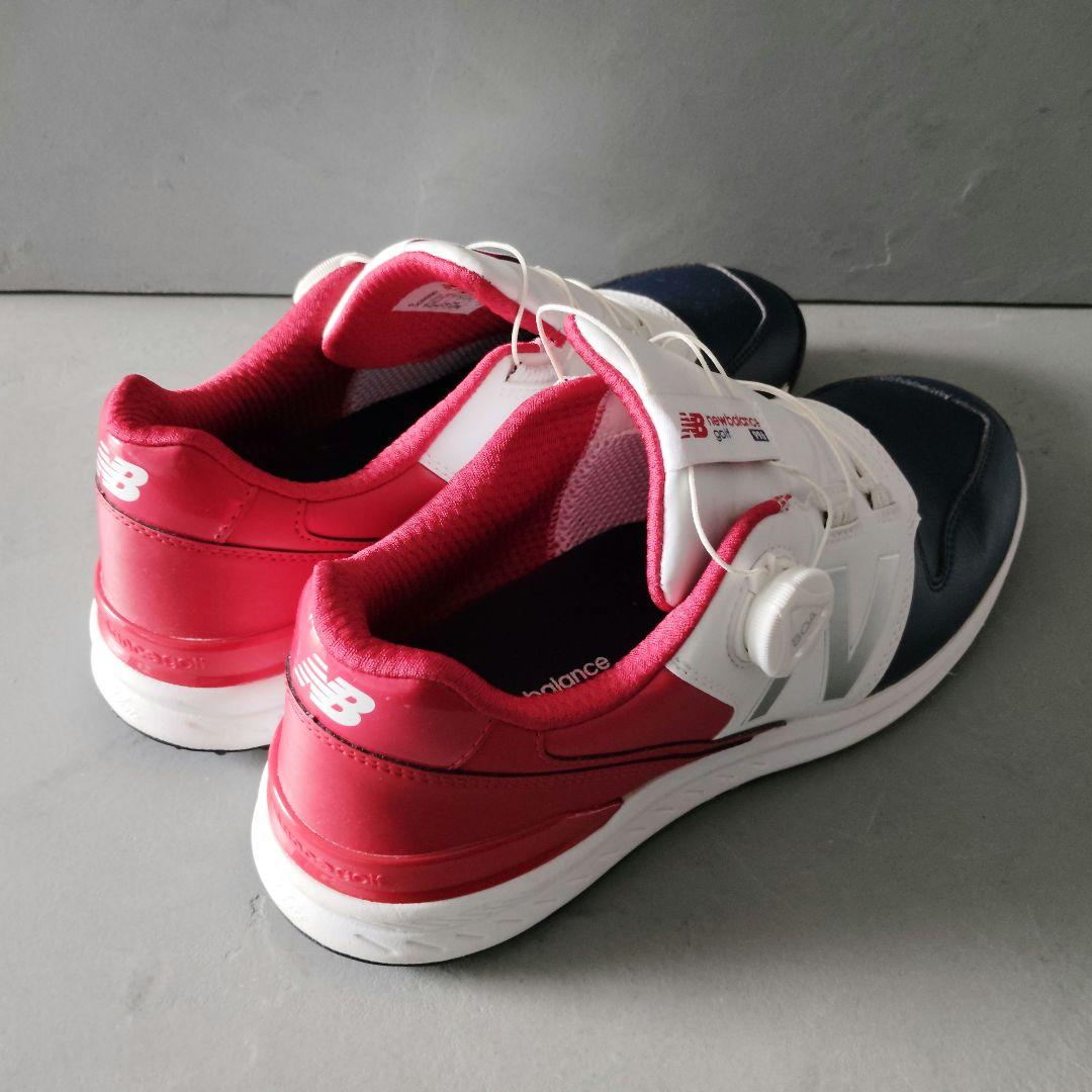 New Balance 996 ゴルフシューズ ホワイト/ネイビー/レッド