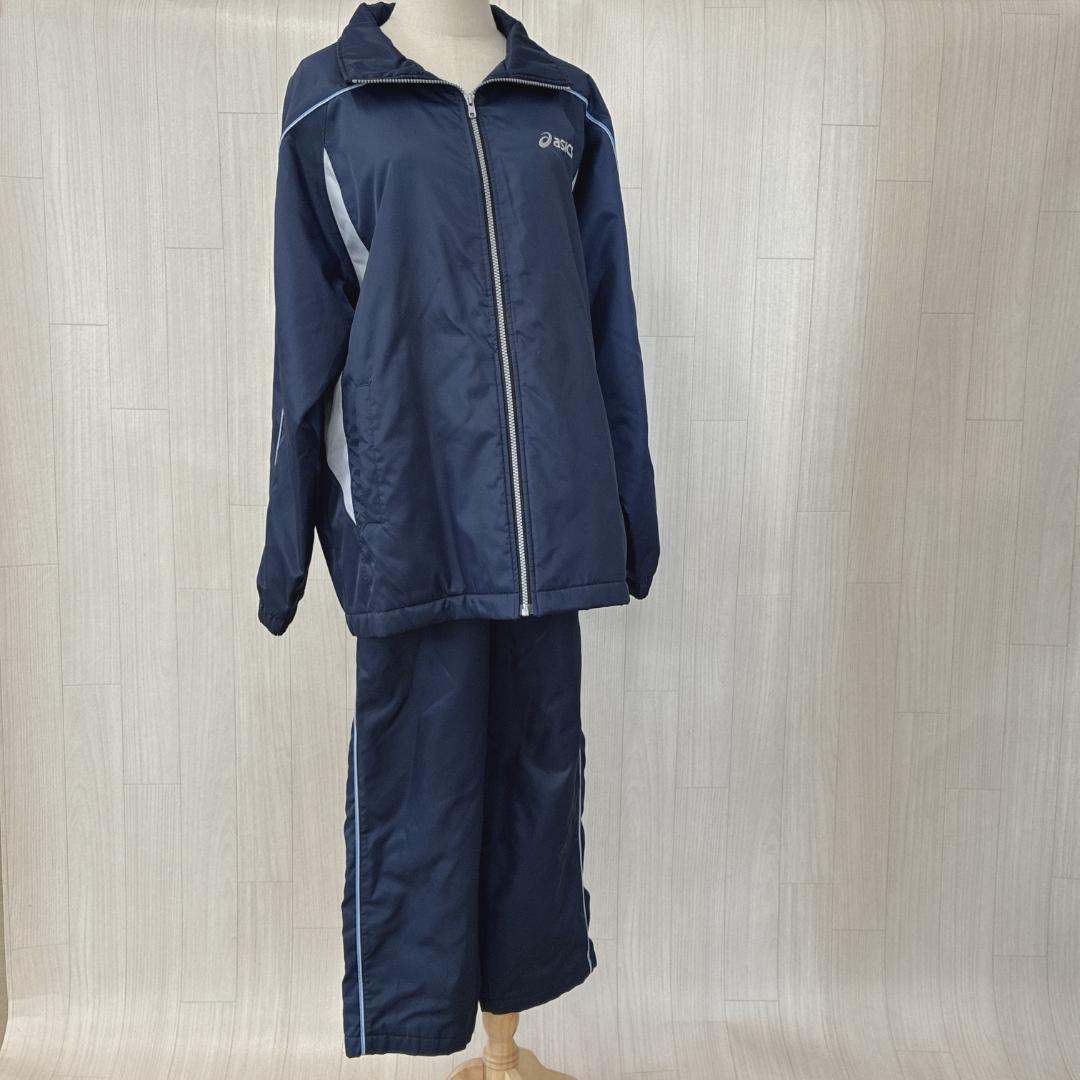 asics アシックス ジャージ 上下セット ウエスト調節紐 裏地 M スポーツ