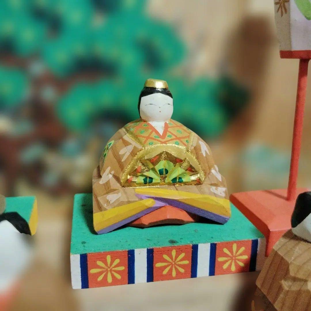 翌日発送　神泉 奈良一刀彫 雛人形 雛段