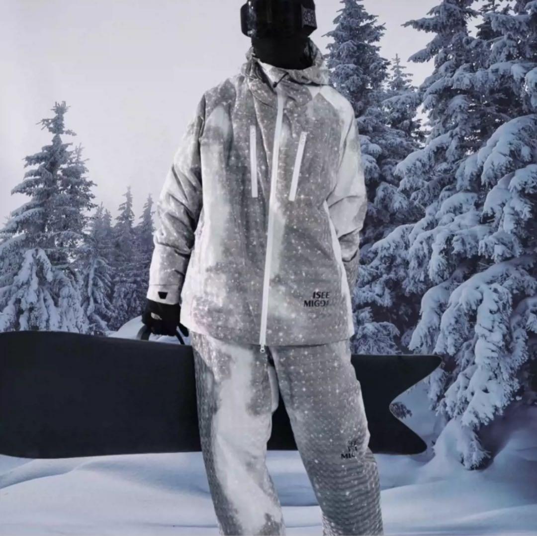 ISEE MIGGA 3L防水　スノーボードウェア グレー Sサイズ　男女兼用