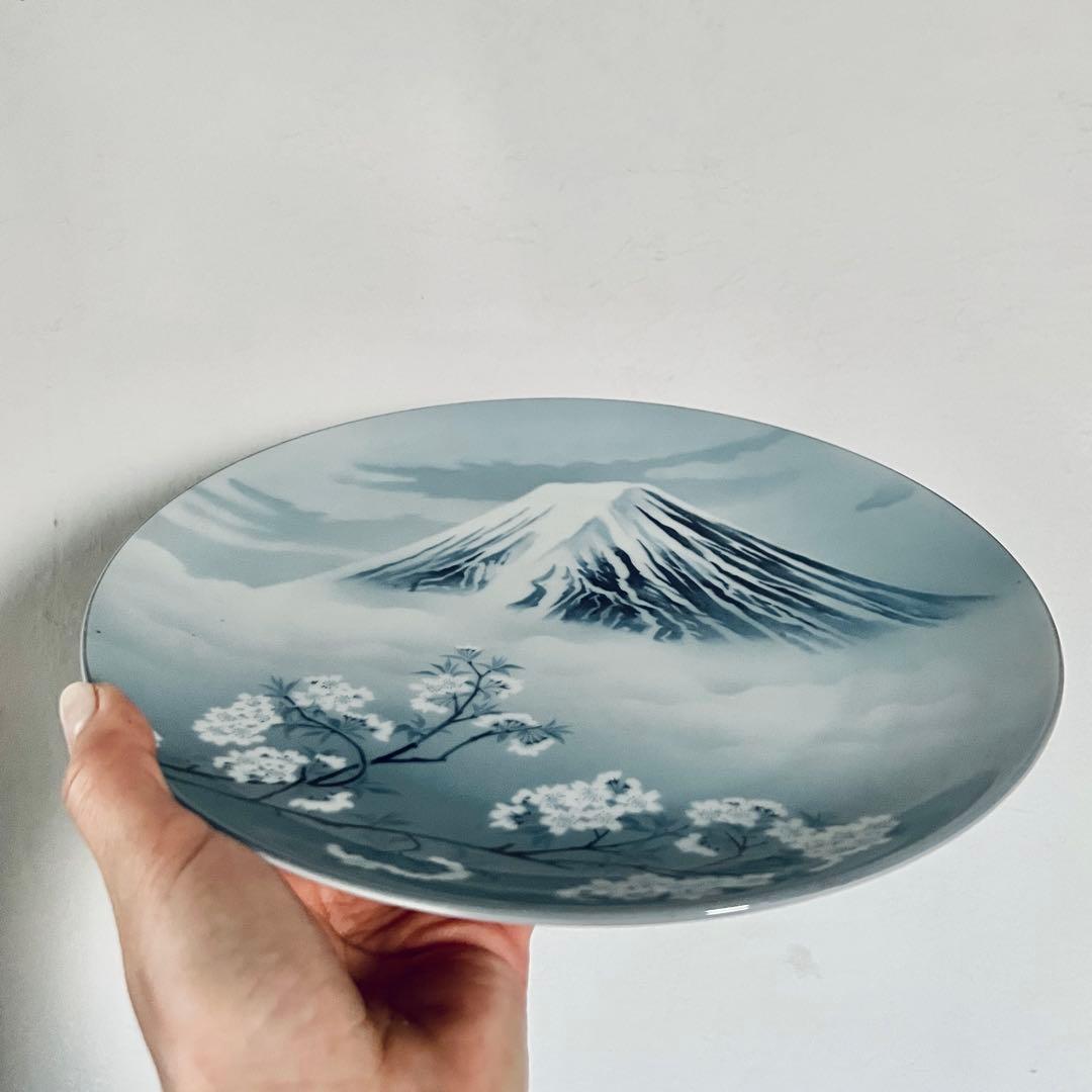 富士山 桜 陶器皿 日本製 2600周年記念 noritake飾り皿　美品　希少