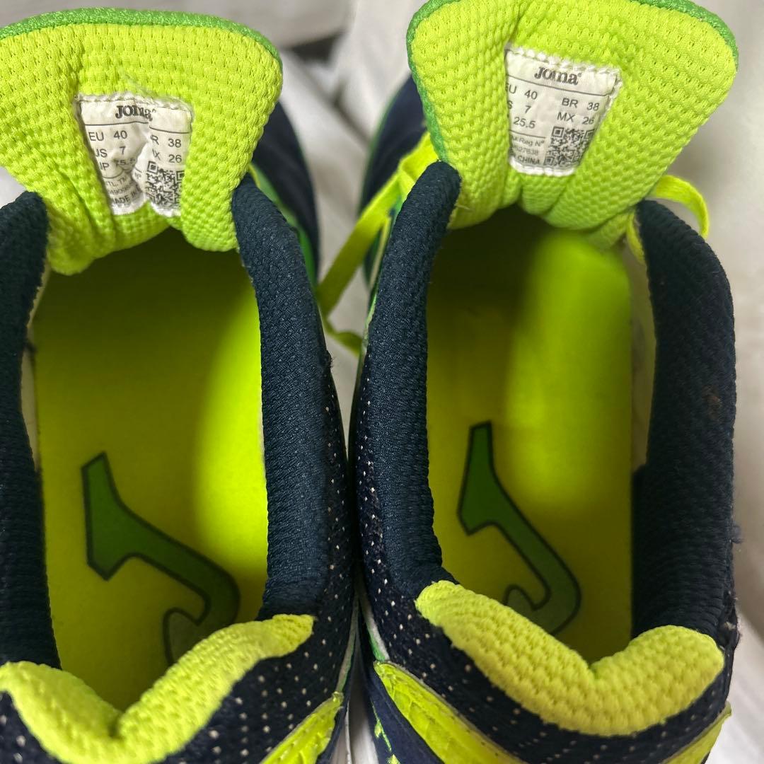 JOMA TOP FLEXのフットサルシューズ★ 25.5cmグリーン×ネイビー