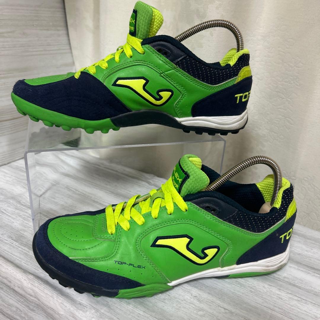 JOMA TOP FLEXのフットサルシューズ★ 25.5cmグリーン×ネイビー