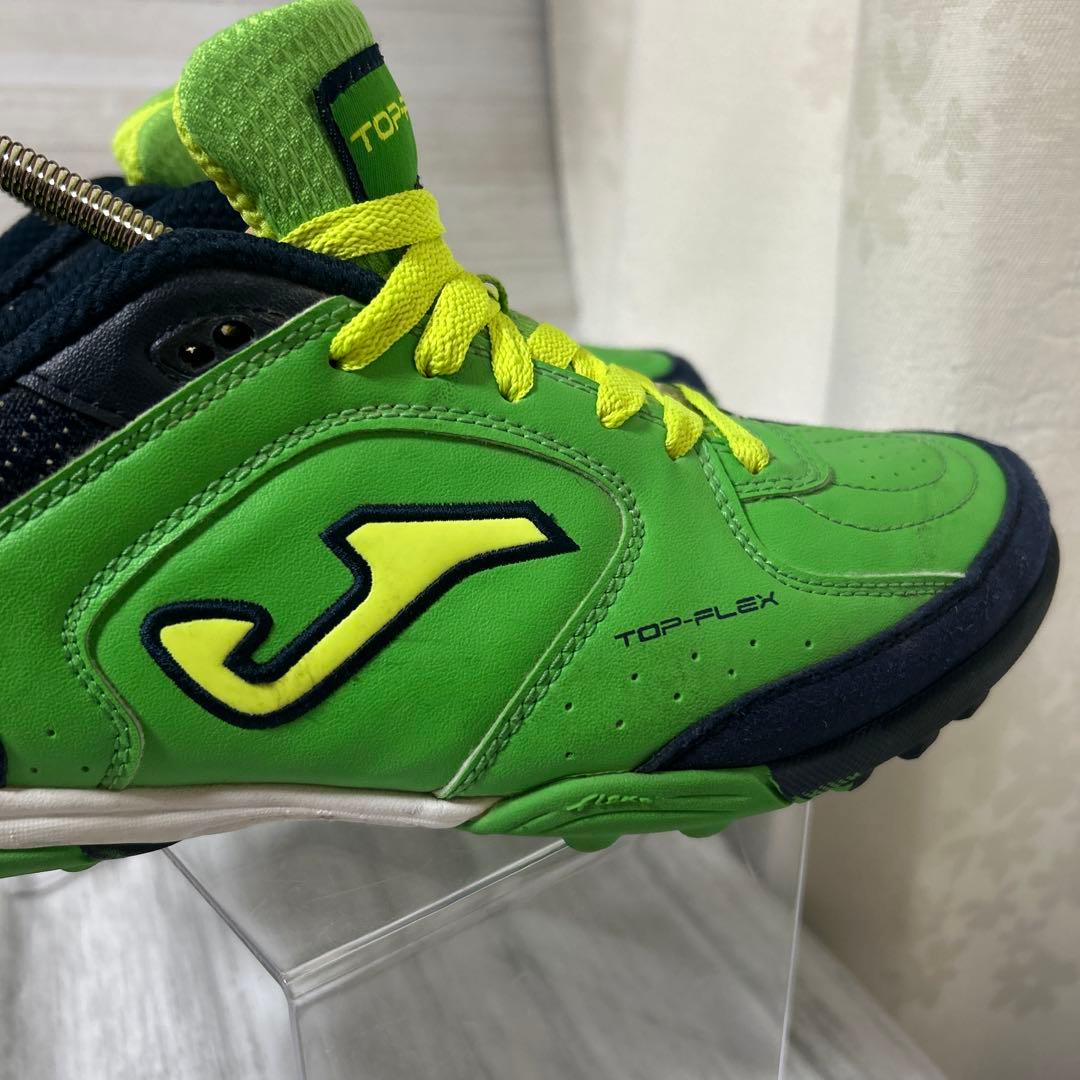 JOMA TOP FLEXのフットサルシューズ★ 25.5cmグリーン×ネイビー