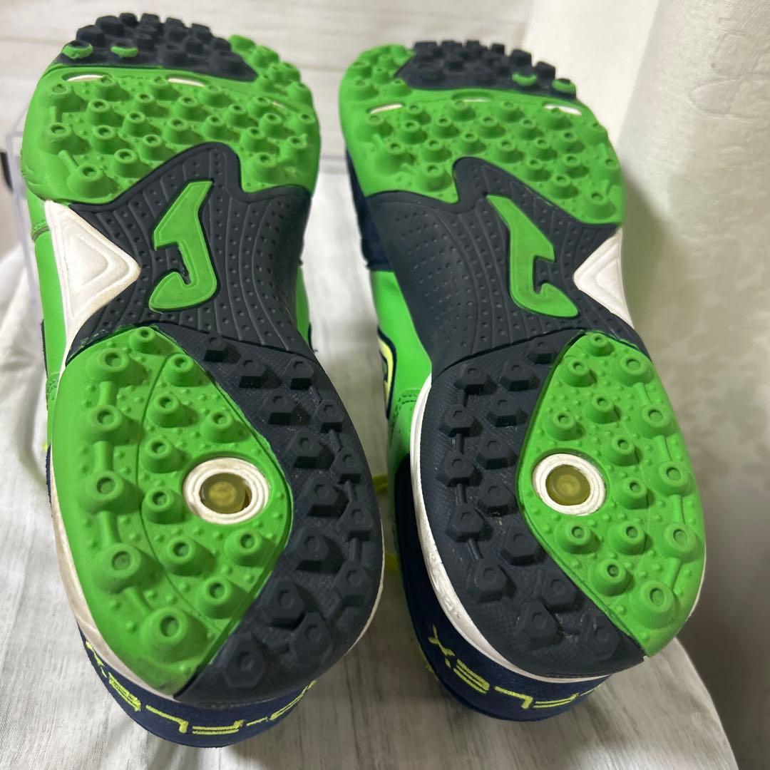 JOMA TOP FLEXのフットサルシューズ★ 25.5cmグリーン×ネイビー