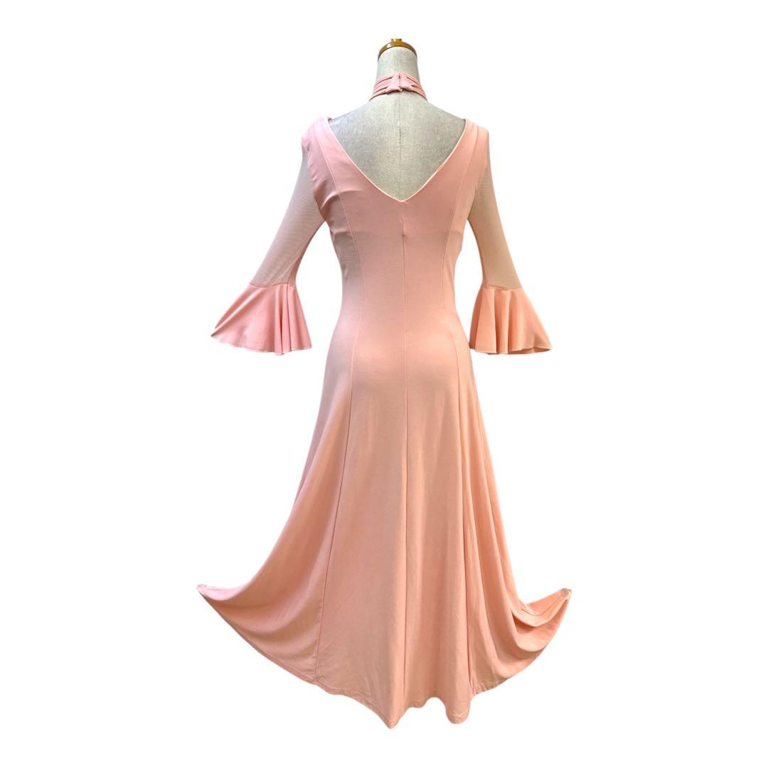 6140★primaboutique★S ピンク スタンダードドレス 社交ダンス