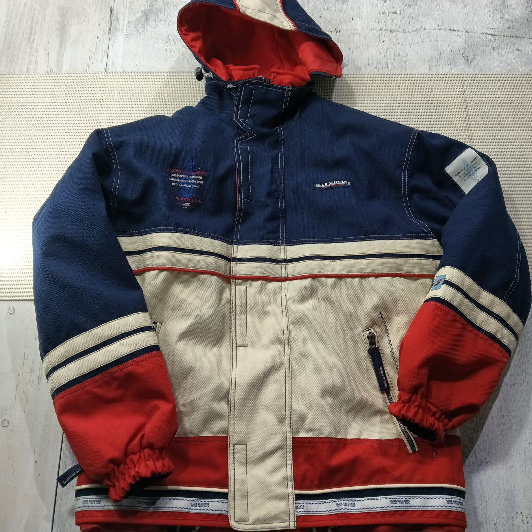 W1172◆CLUB DESCENTE スキーウェア フード付き セットアップ