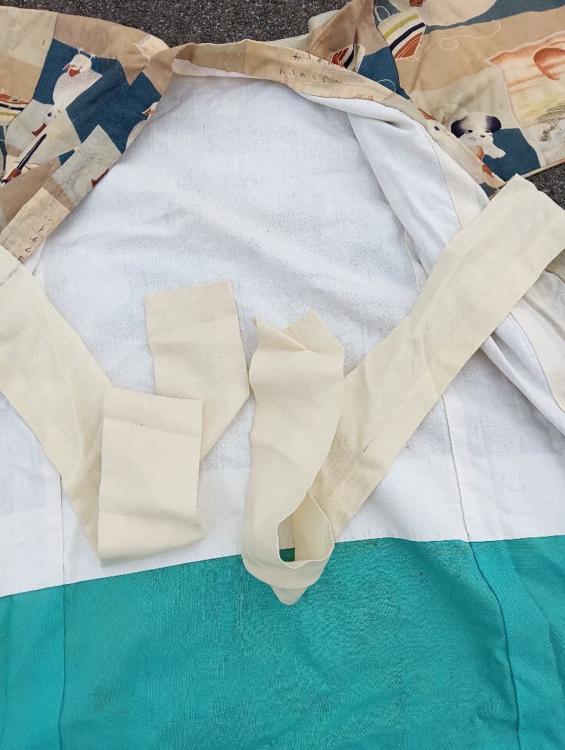 戦前　子供用　着物　戦争柄　戦意高揚　陸軍　海軍　軍人