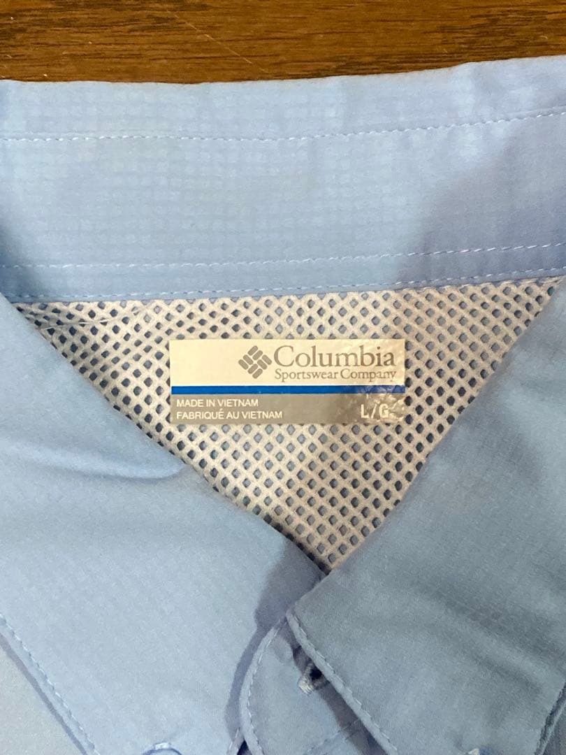 Columbia コロンビア PFG タミアミII 水色 Lサイズ 長袖シャツ