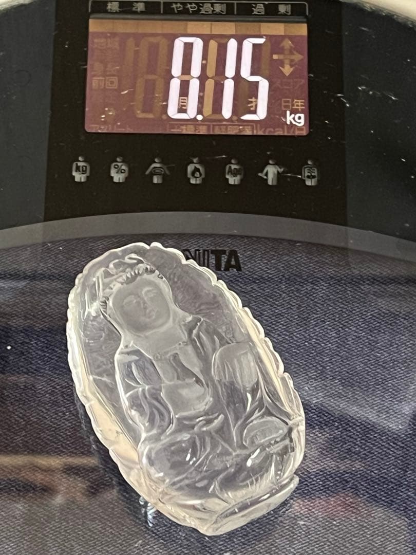 水晶　クリスタル　天然石　仏像　彫り物　置物　薬師如来