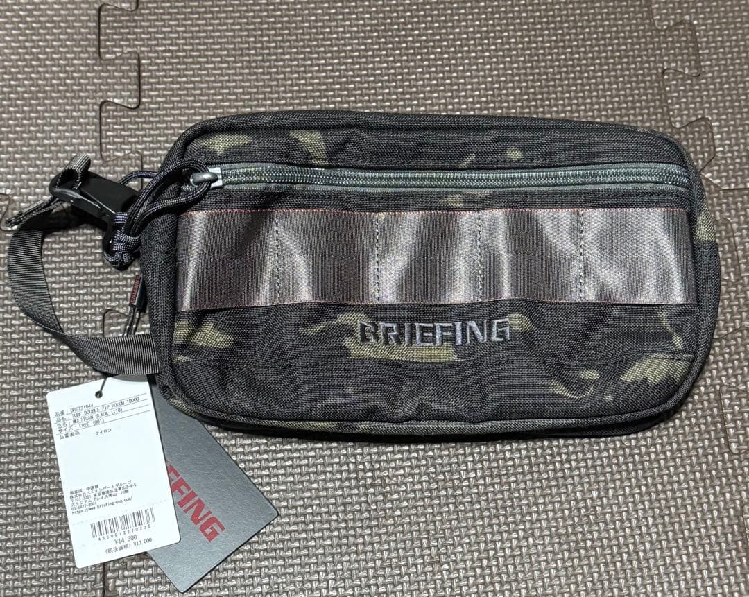 新品 BRIEFING TURF DOUBLE ZIP POUCH 1000D