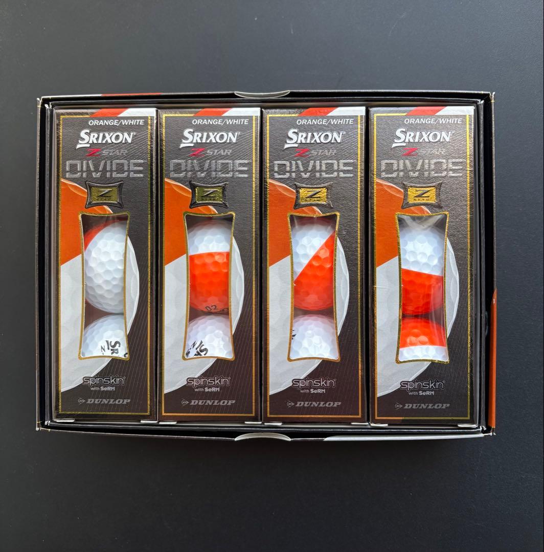 Srixon Z STAR DIVIDE オレンジ/ホワイト 4個入り