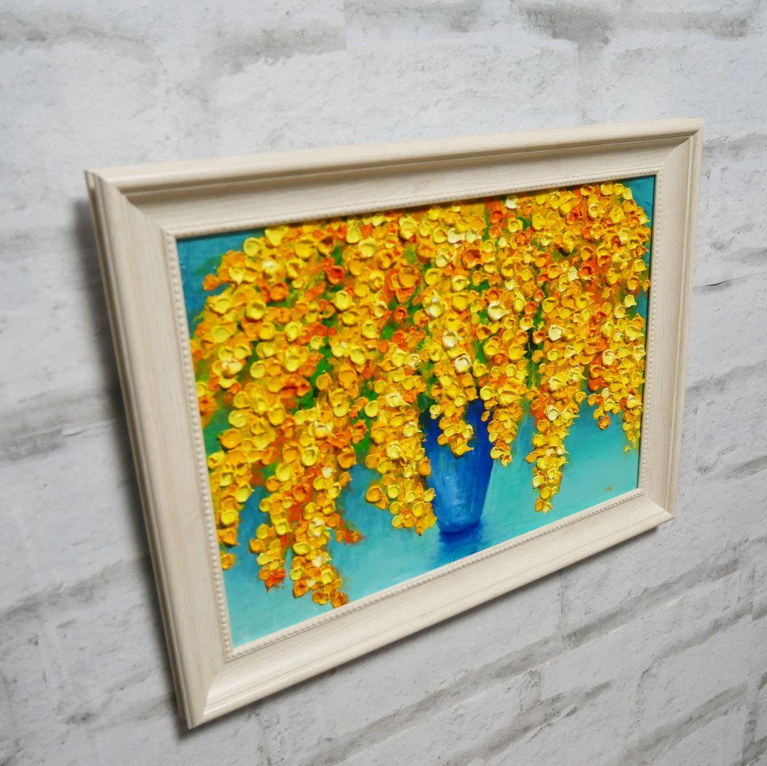 油絵 油彩 油彩画 絵 絵画【ミモザ】