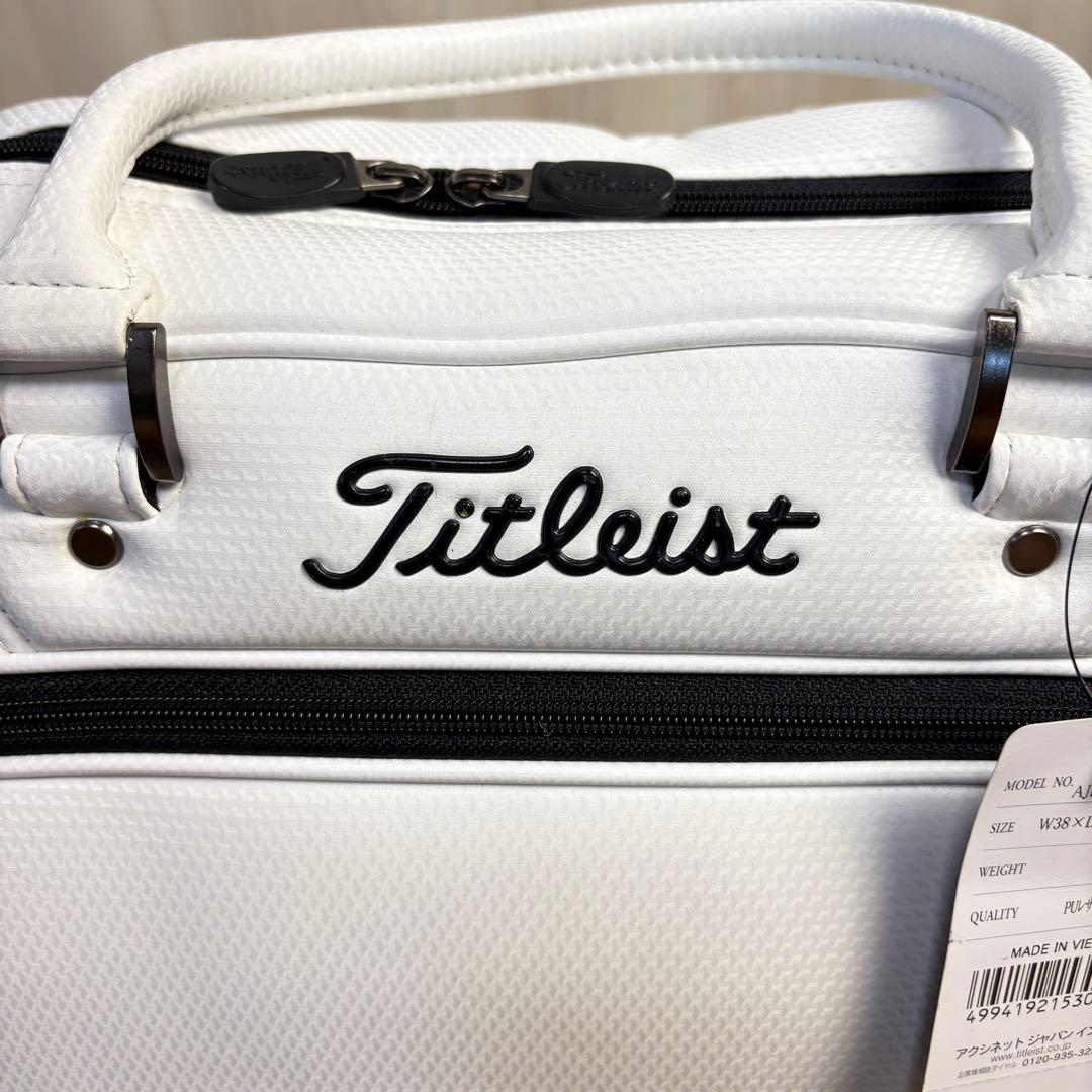 【未使用】タイトリスト Titleist ボストンバッグ PUレザー ホワイト