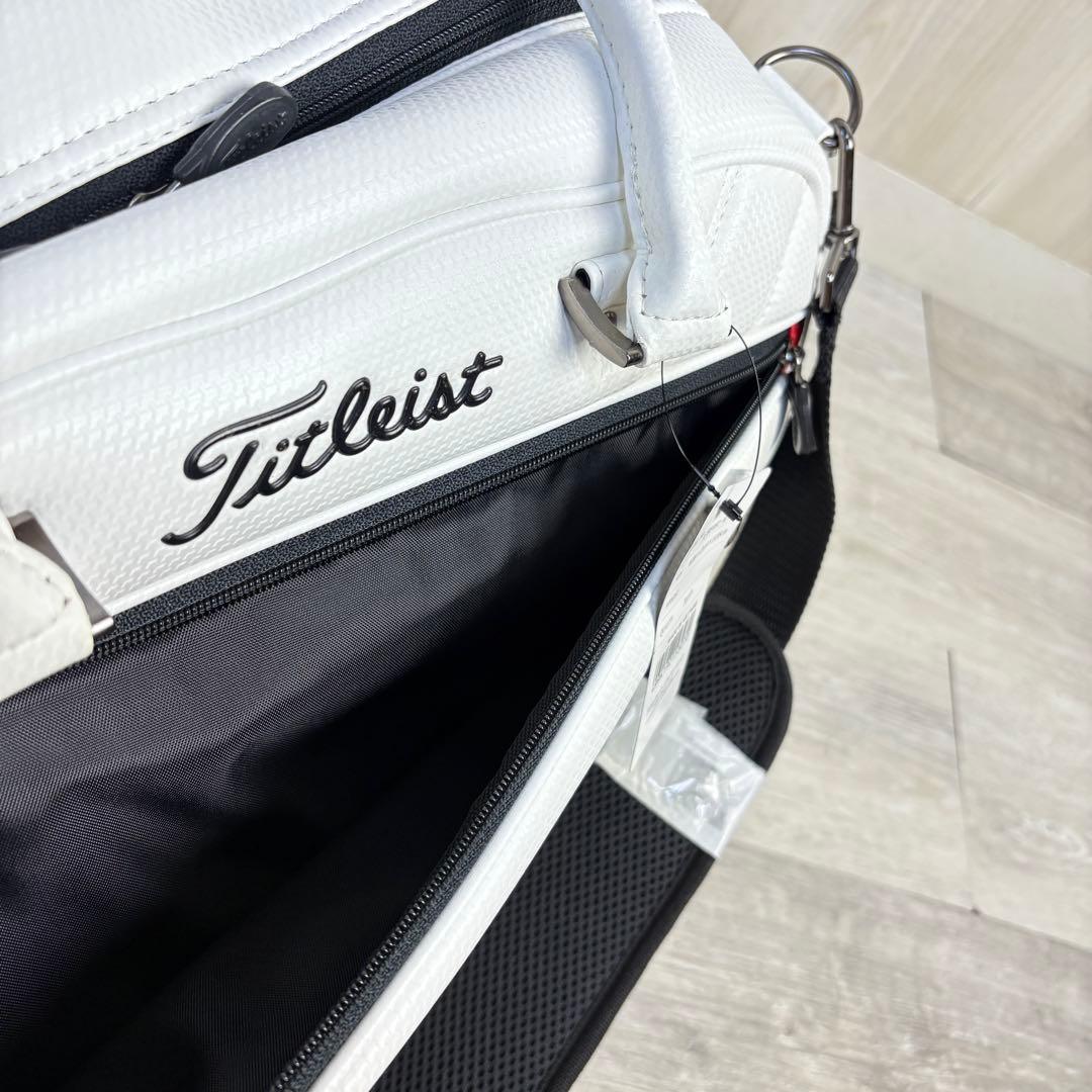 【未使用】タイトリスト Titleist ボストンバッグ PUレザー ホワイト