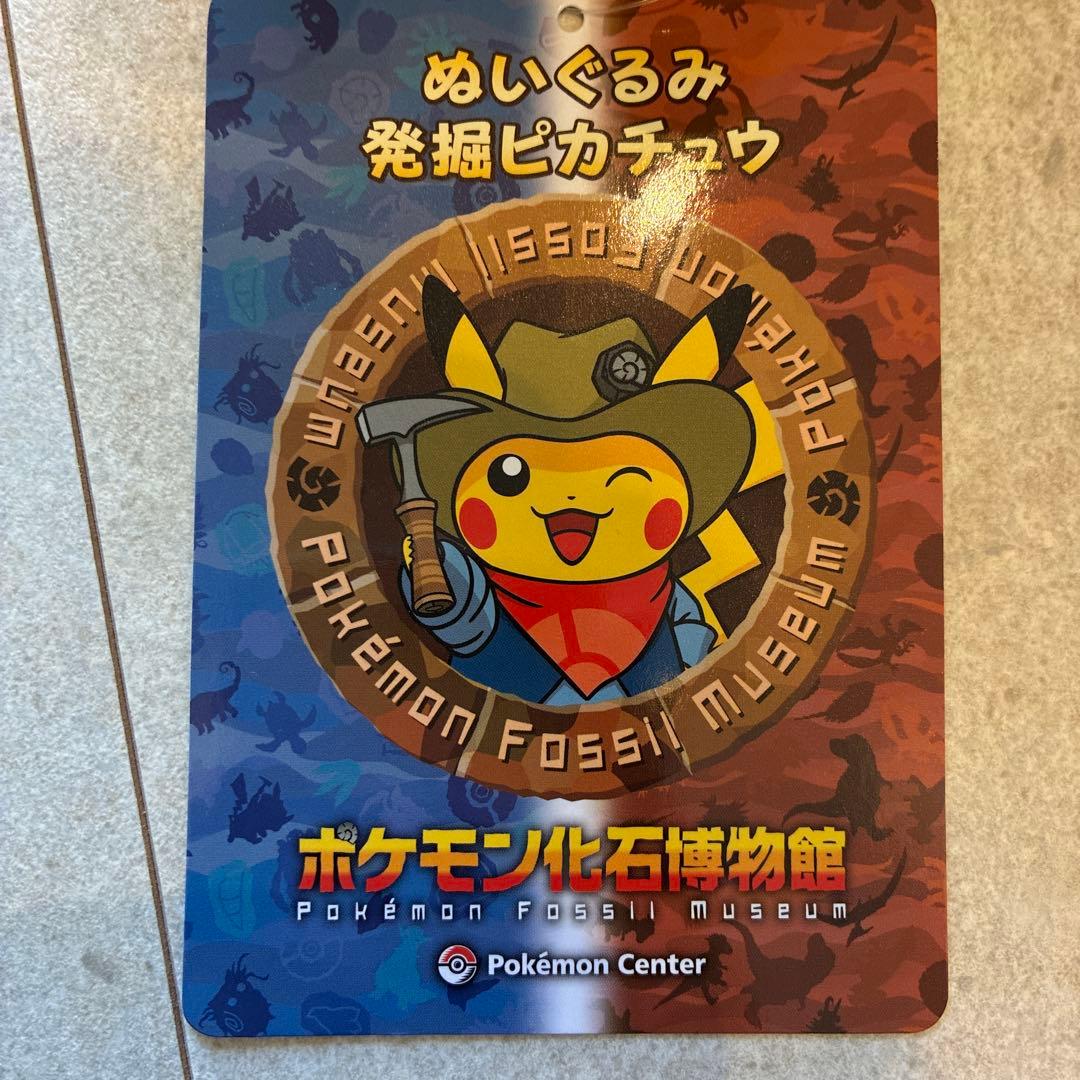 ポケモン化石博物館　発掘ピカチュウ　ぬいぐるみ　マスコット　三重限定