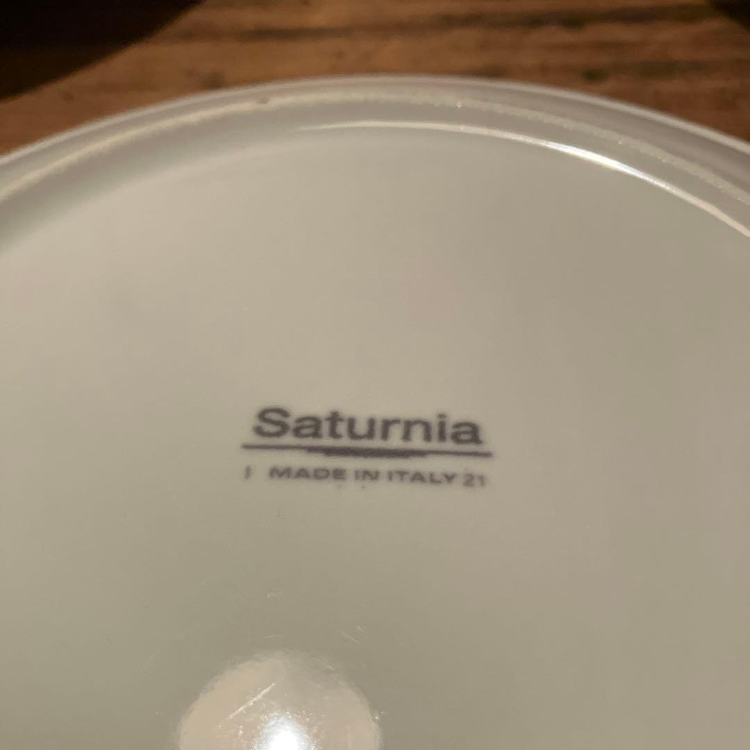 Saturnia ホワイト・赤ライン皿 4枚セットフクシマ