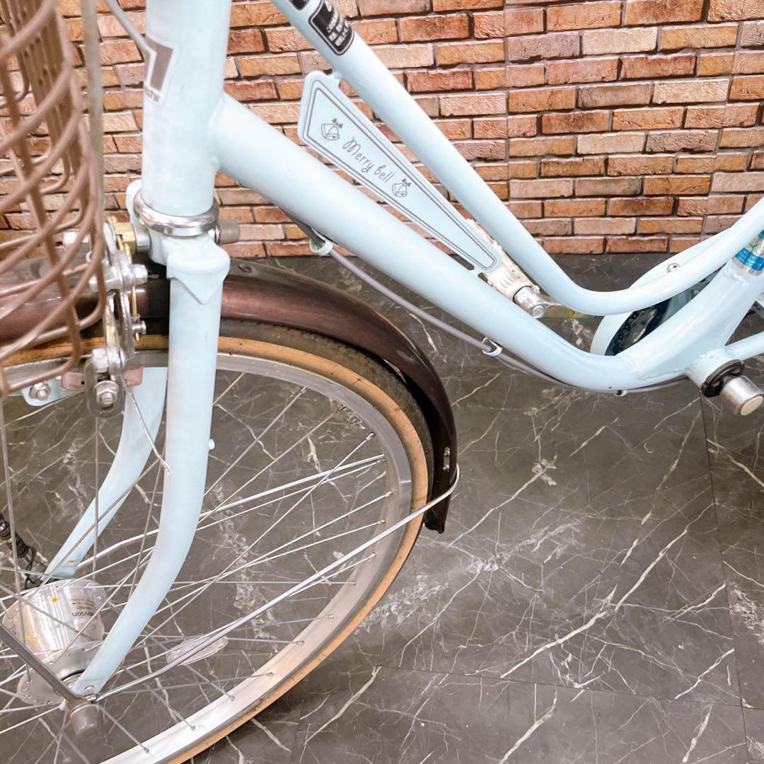 【21】子供用自転車 子供車 Merry Bell 水色 26インチ シングル