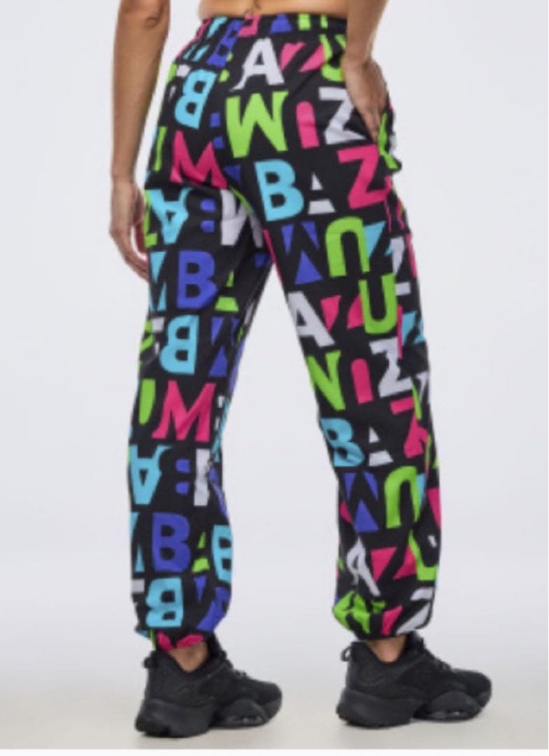 定価¥13,860 ZUMBA 正規品 ネオンカラフルプリント バギーパンツ