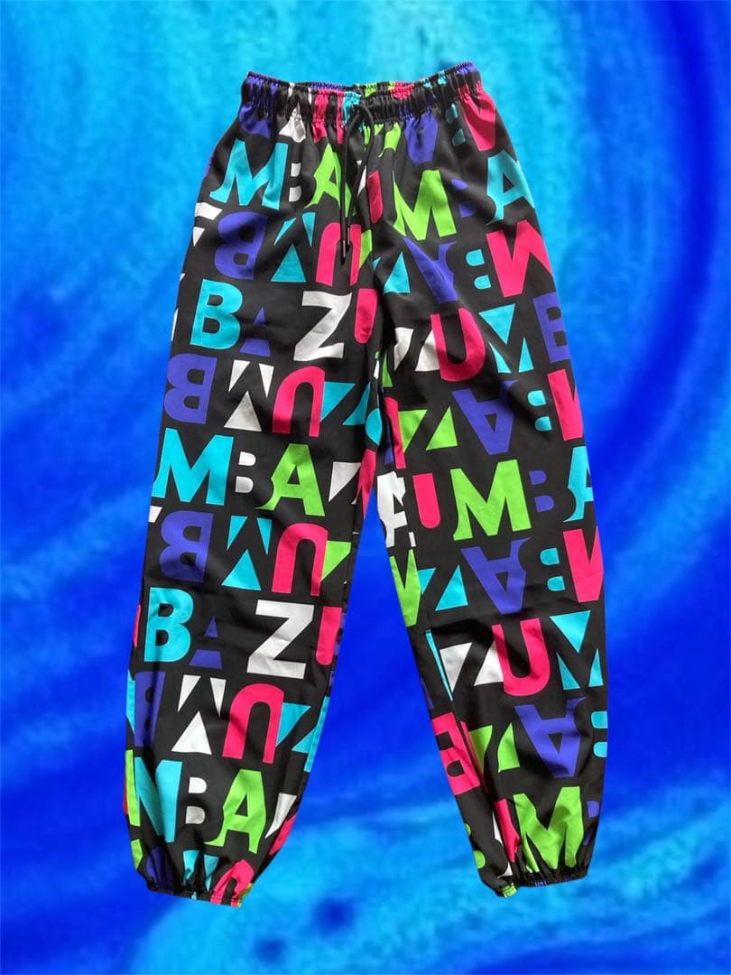 定価¥13,860 ZUMBA 正規品 ネオンカラフルプリント バギーパンツ