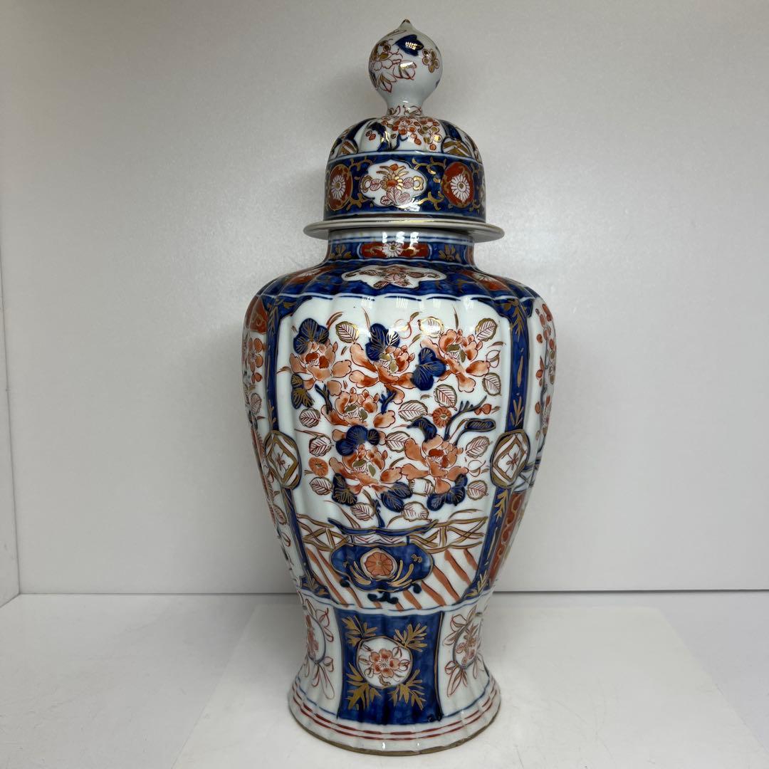 古伊万里　染綿沈香壺　高さ45㎝　東K8-0203① タルニ