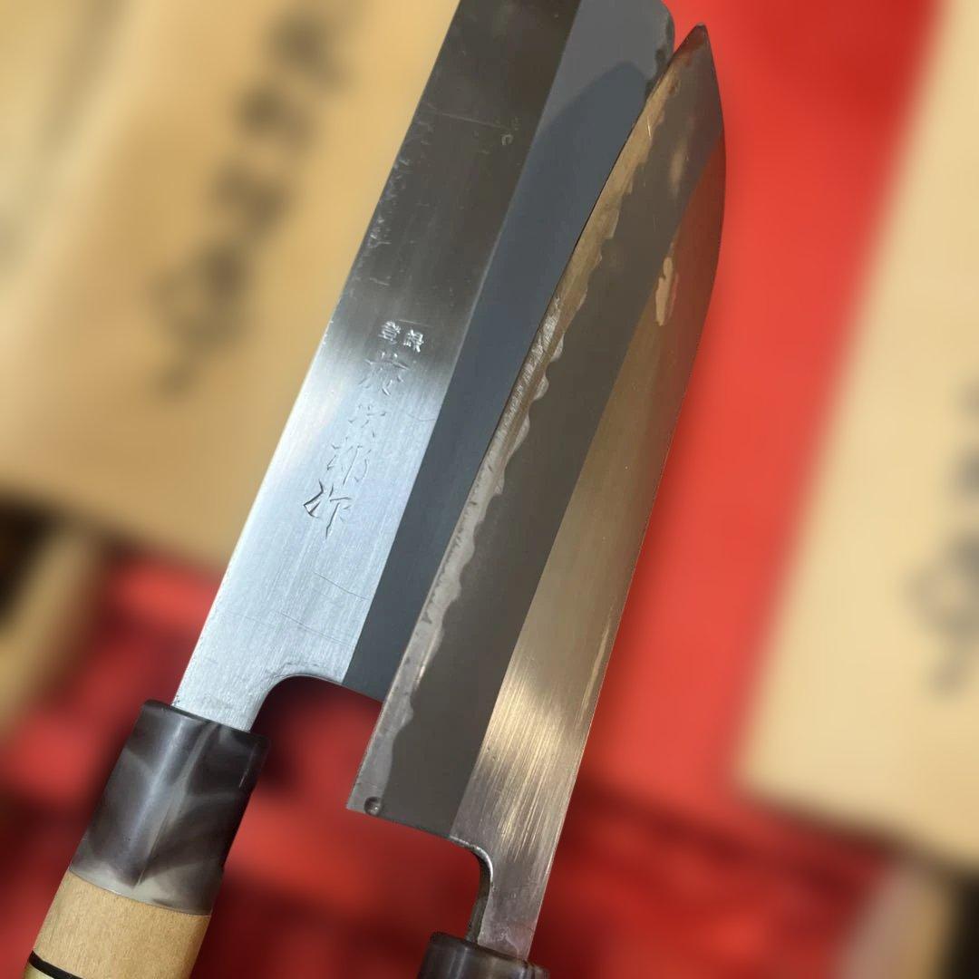 大*来様 包丁セット 藤次郎菜切、三徳　波刃 木製ハンドル