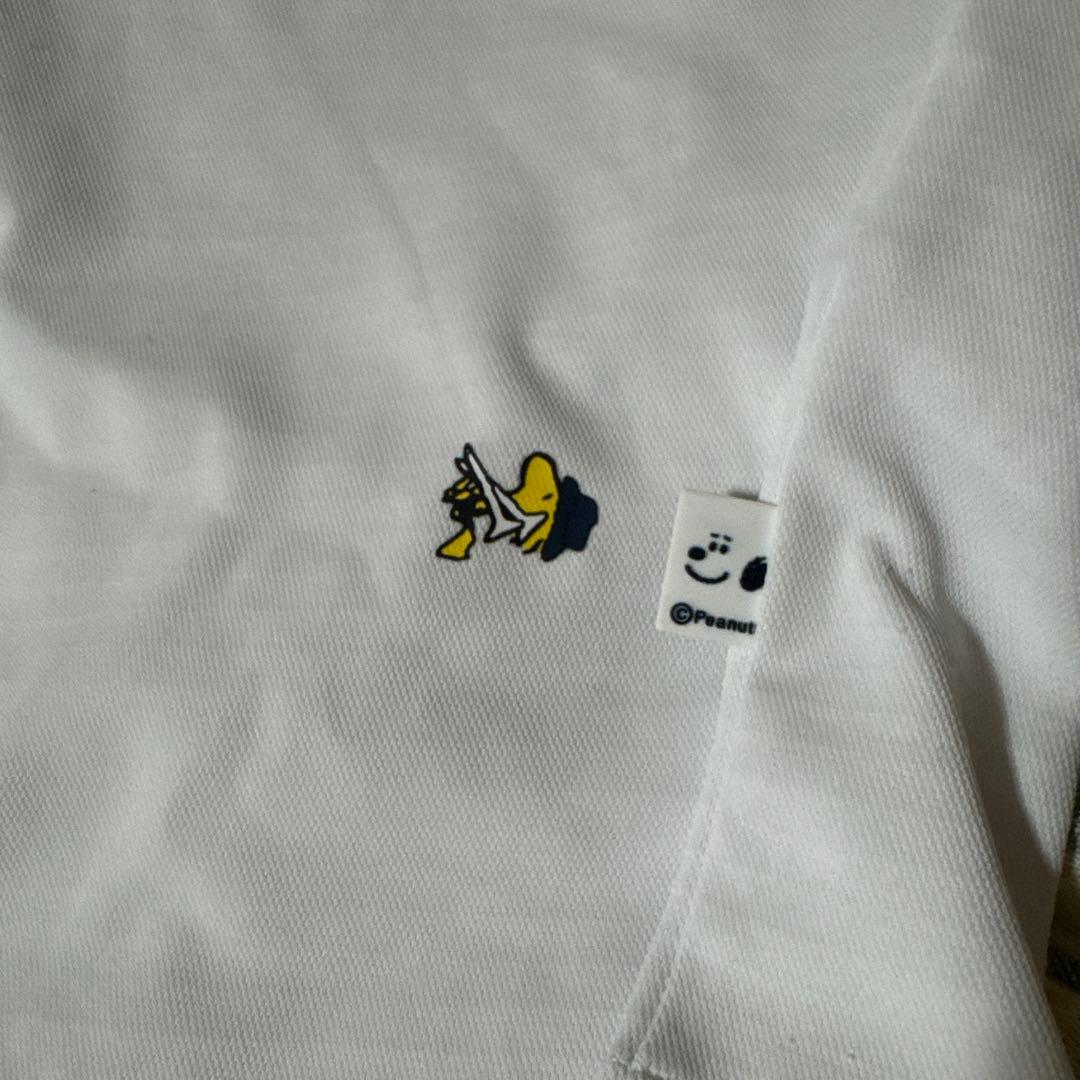 PEARLY GATES ホワイトシャツ スヌーピー刺繍