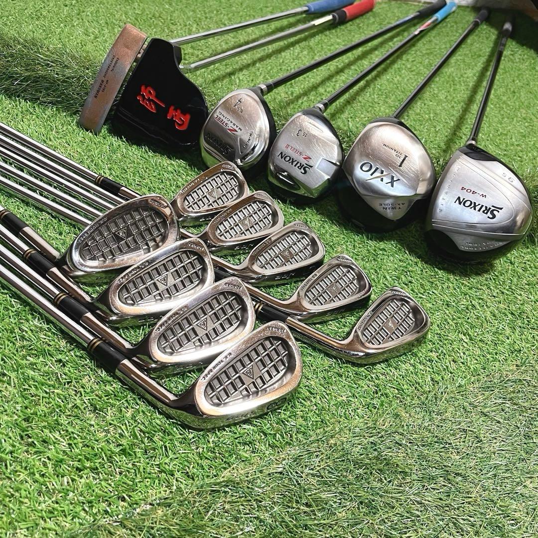 ゴルフを始める方にオススメ SRIXON他 メンズゴルフクラブ豪華15本セット