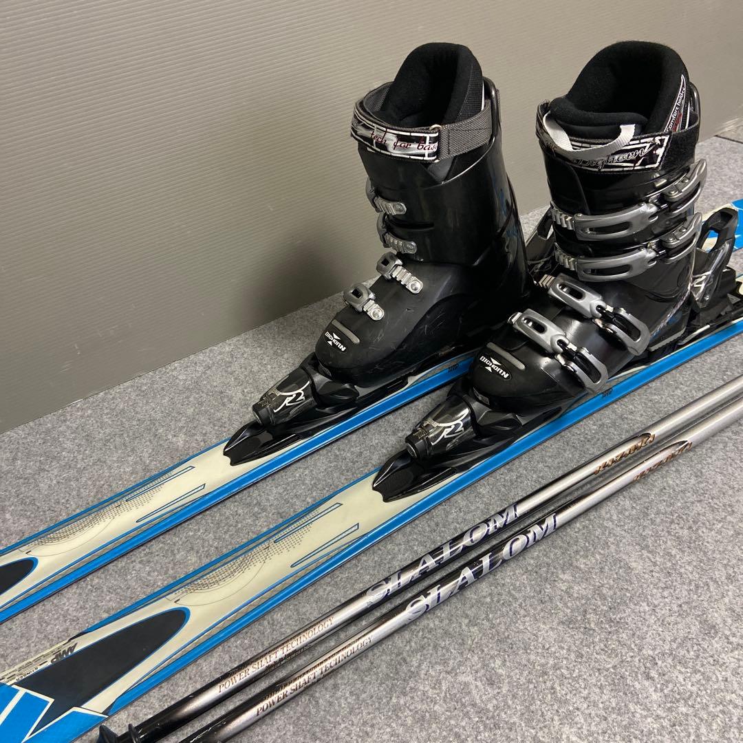 ★メンテナンス済　大人スキーセット　板153cm ブーツ 25~ 25.5cm
