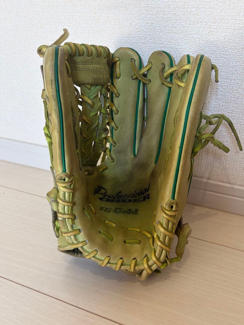 ハイゴールド　 硬式グローブ 外野用　ライトグリーン