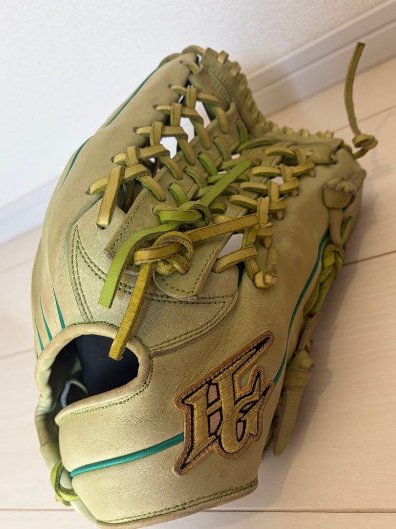 ハイゴールド　 硬式グローブ 外野用　ライトグリーン