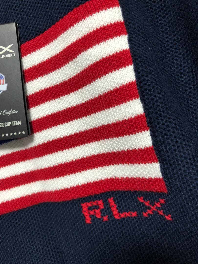 未使用 RLX U.S. ライダーカップフラッグセーター S M 紺 ポロゴルフ