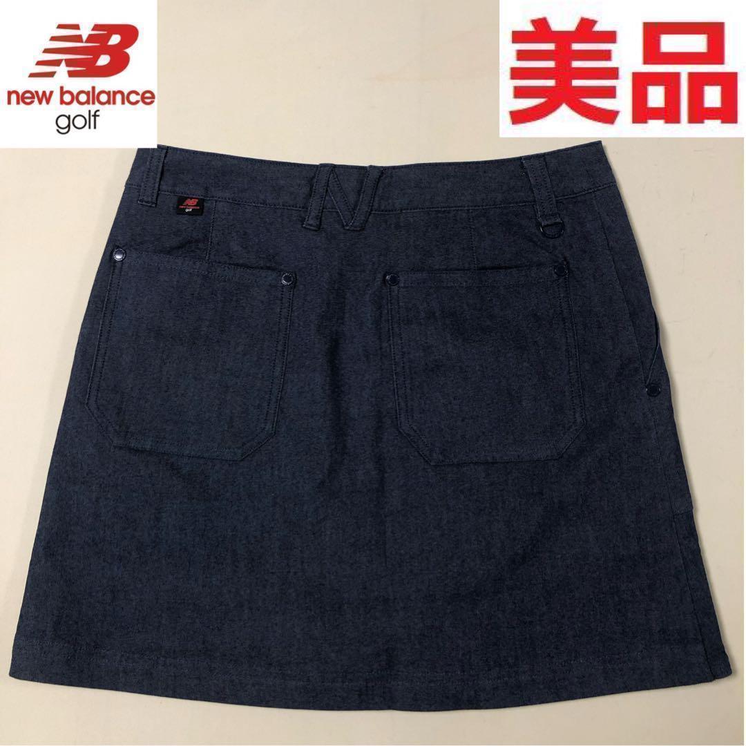 美品 ニューバランスゴルフ キュロット スカート デニムカラー サイズ1