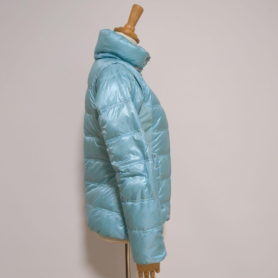 Munsingwear 2ウェイ 水色 ダウンジャケット ベストに変身