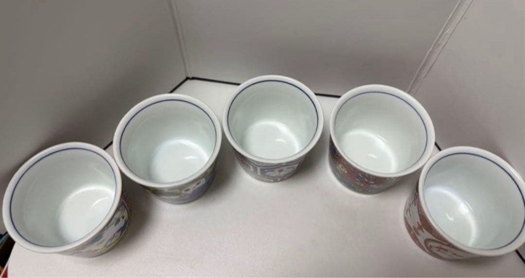 九谷焼ドラえもん陶器製お猪口5個セット