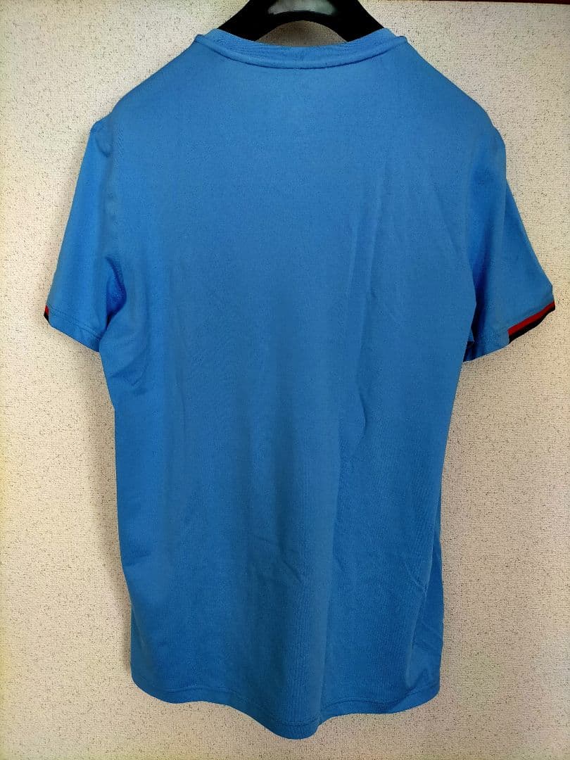 フェデラー　Nike Dri-FIT 水色 Vネック Tシャツ L