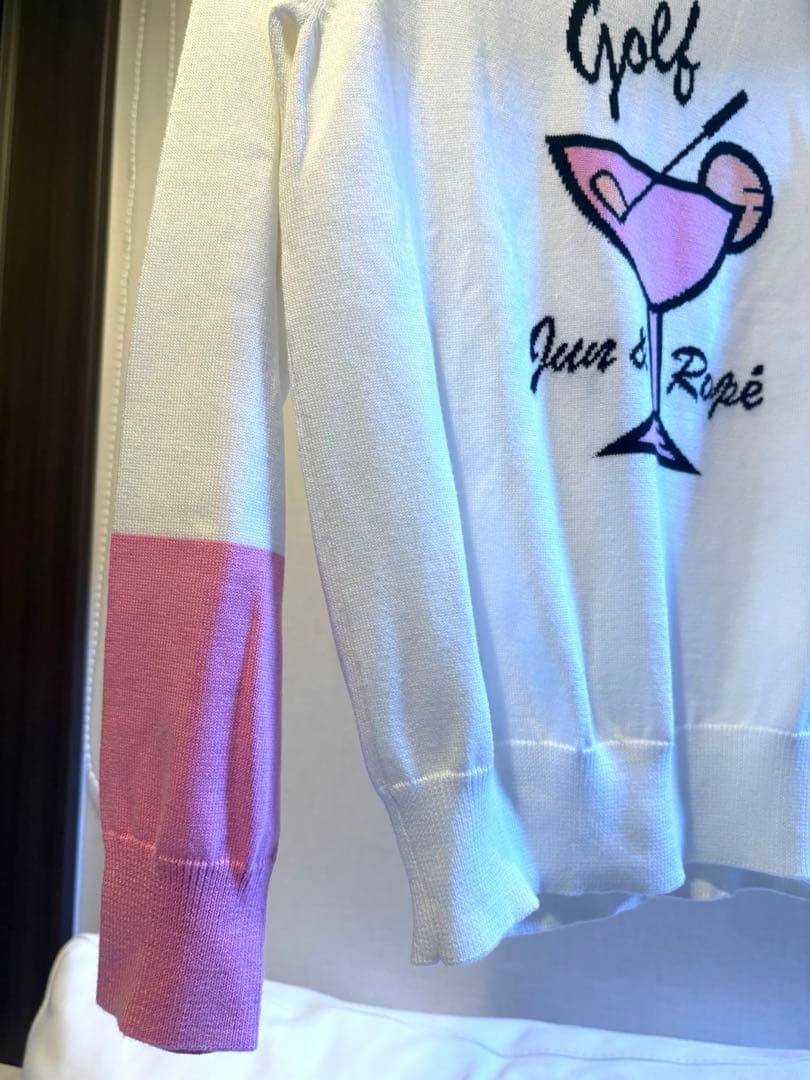 美品　Jun & Ropé ジュンロペ　ニット　セーター　M ピンク ゴルフ