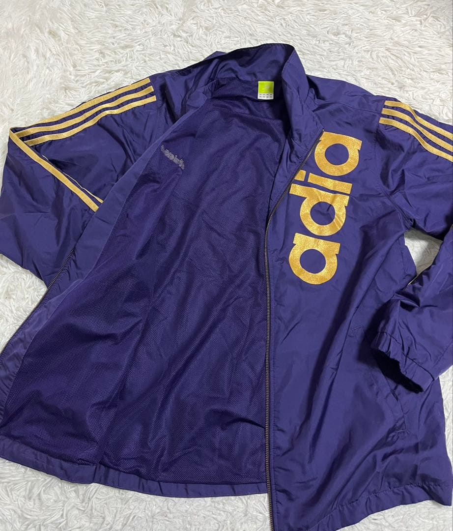 adidas アディダス　セットアップ　ウインドブレーカー　紫　上XO 下O