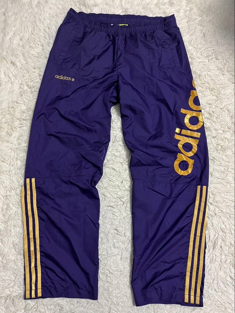adidas アディダス　セットアップ　ウインドブレーカー　紫　上XO 下O