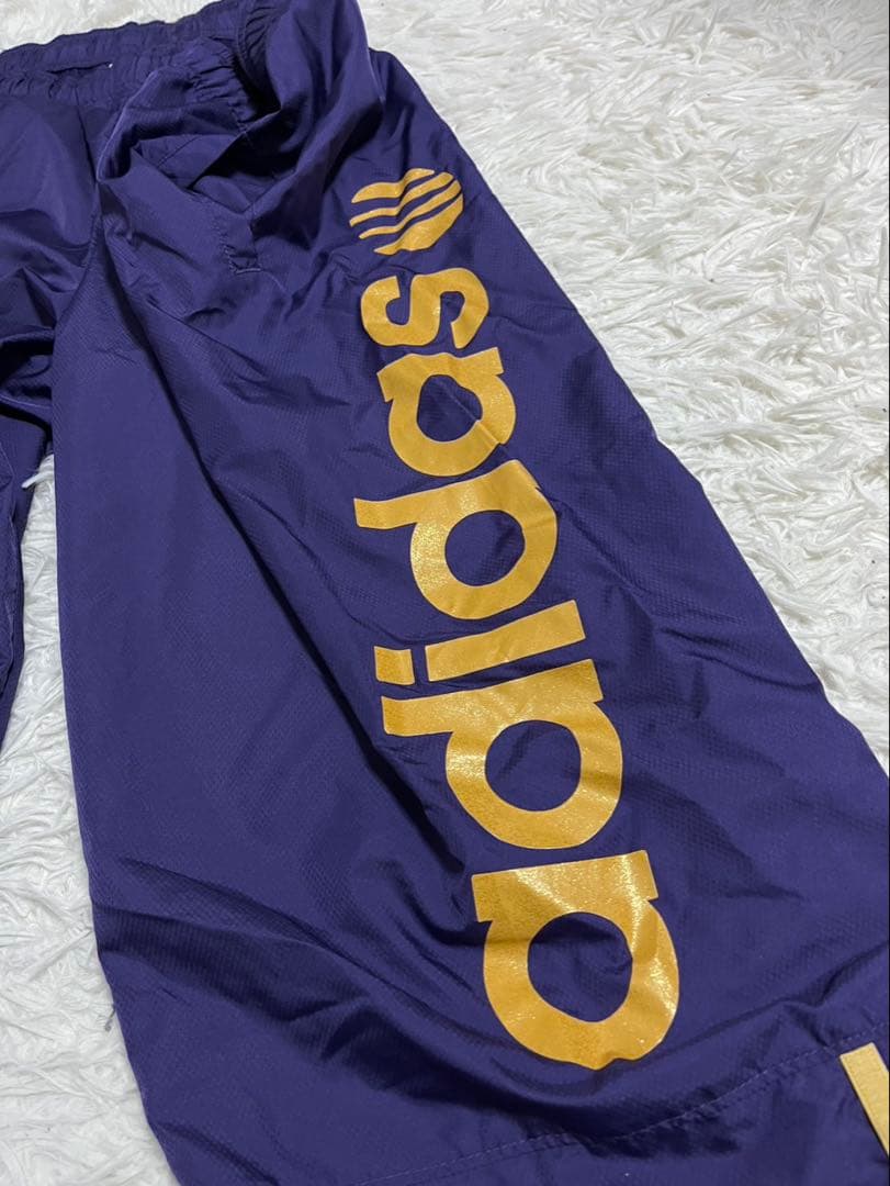 adidas アディダス　セットアップ　ウインドブレーカー　紫　上XO 下O