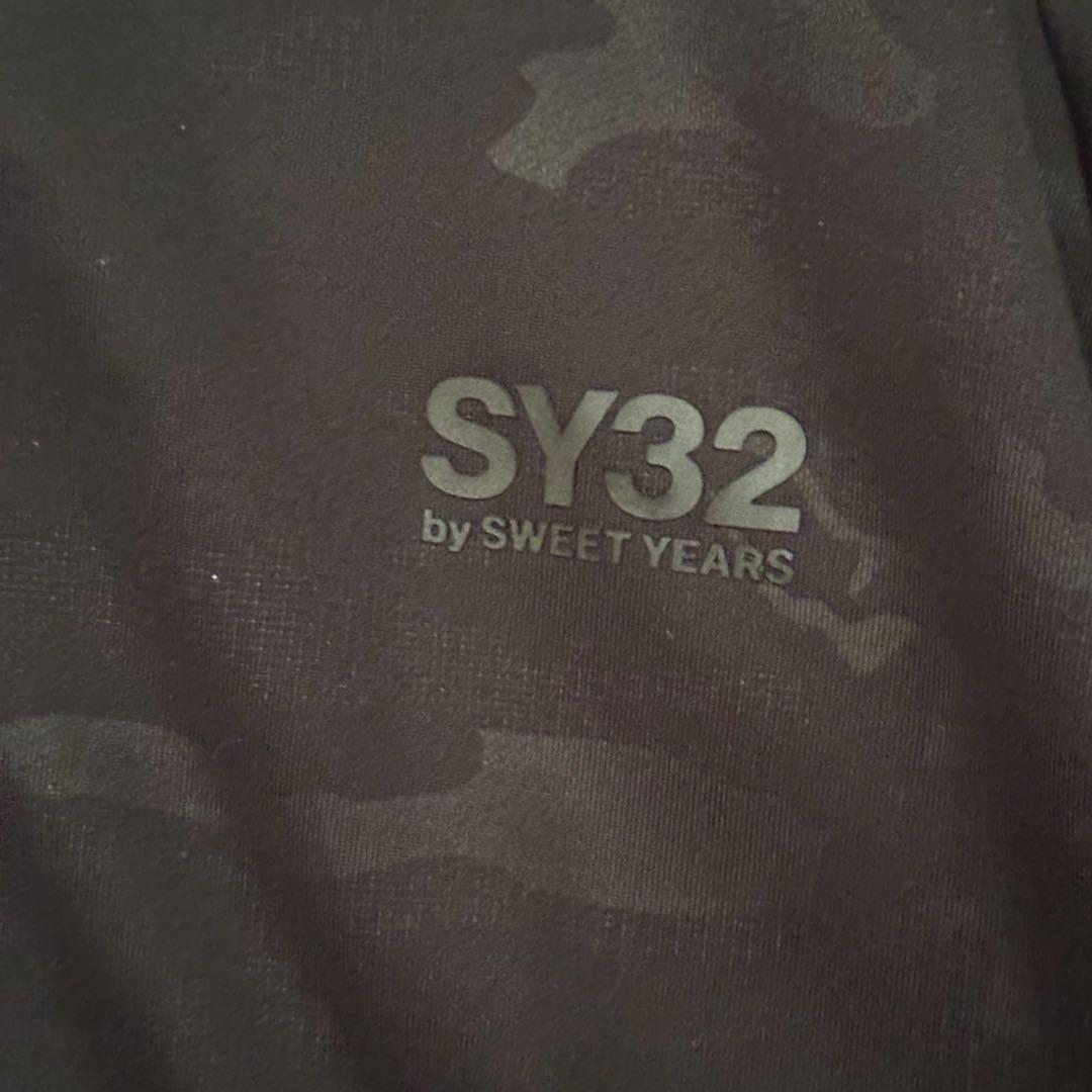 SY32 パーカー XL 黒 カモ柄 パーカー
