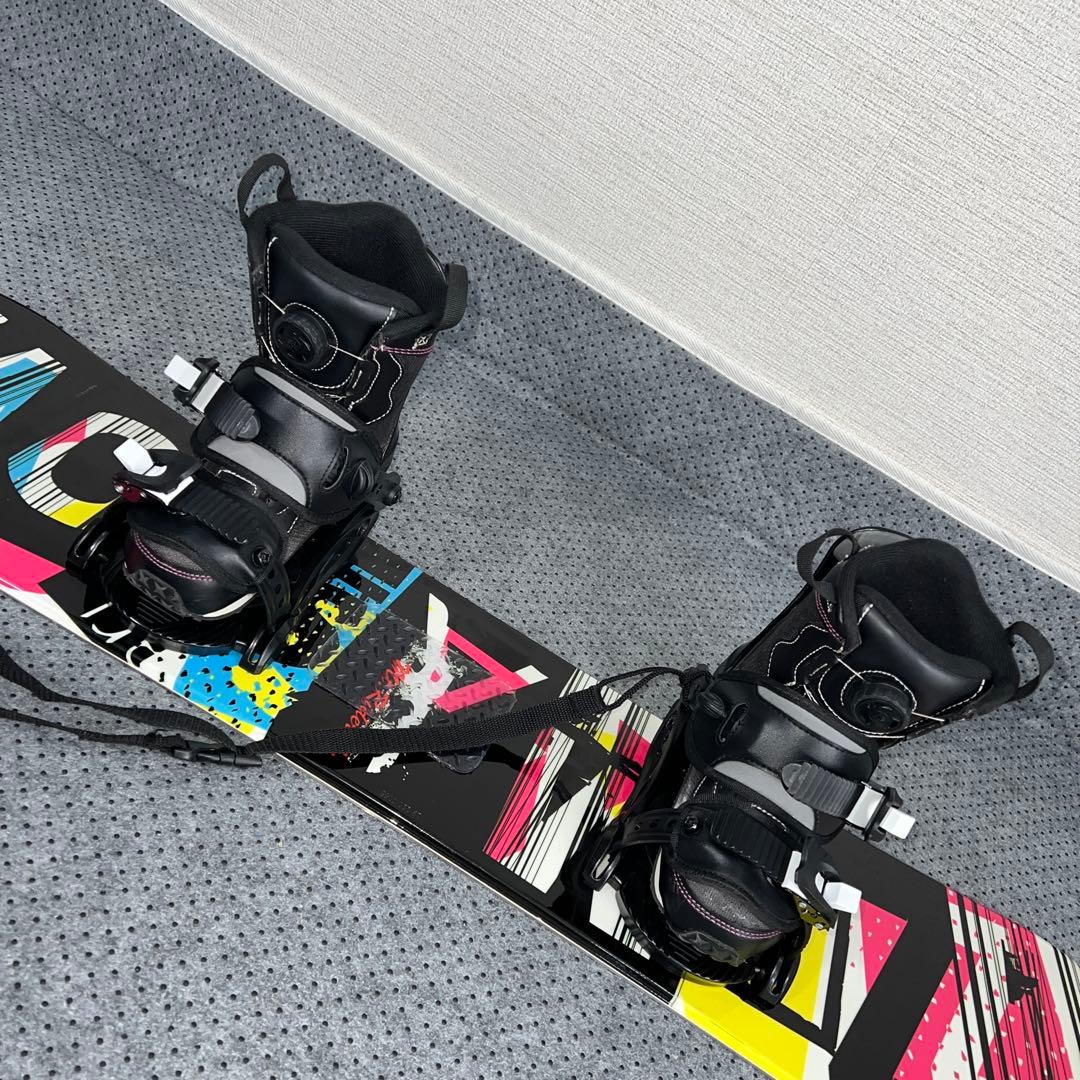 ５回使用 キッズスノーボード ZUMA 110cm×バイン×ダイヤルブーツ