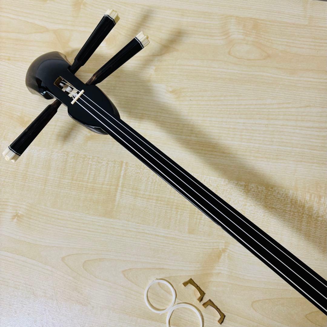 【美品】沖縄三線 人工皮 初心者 和楽器 民謡 三味線 送料込み