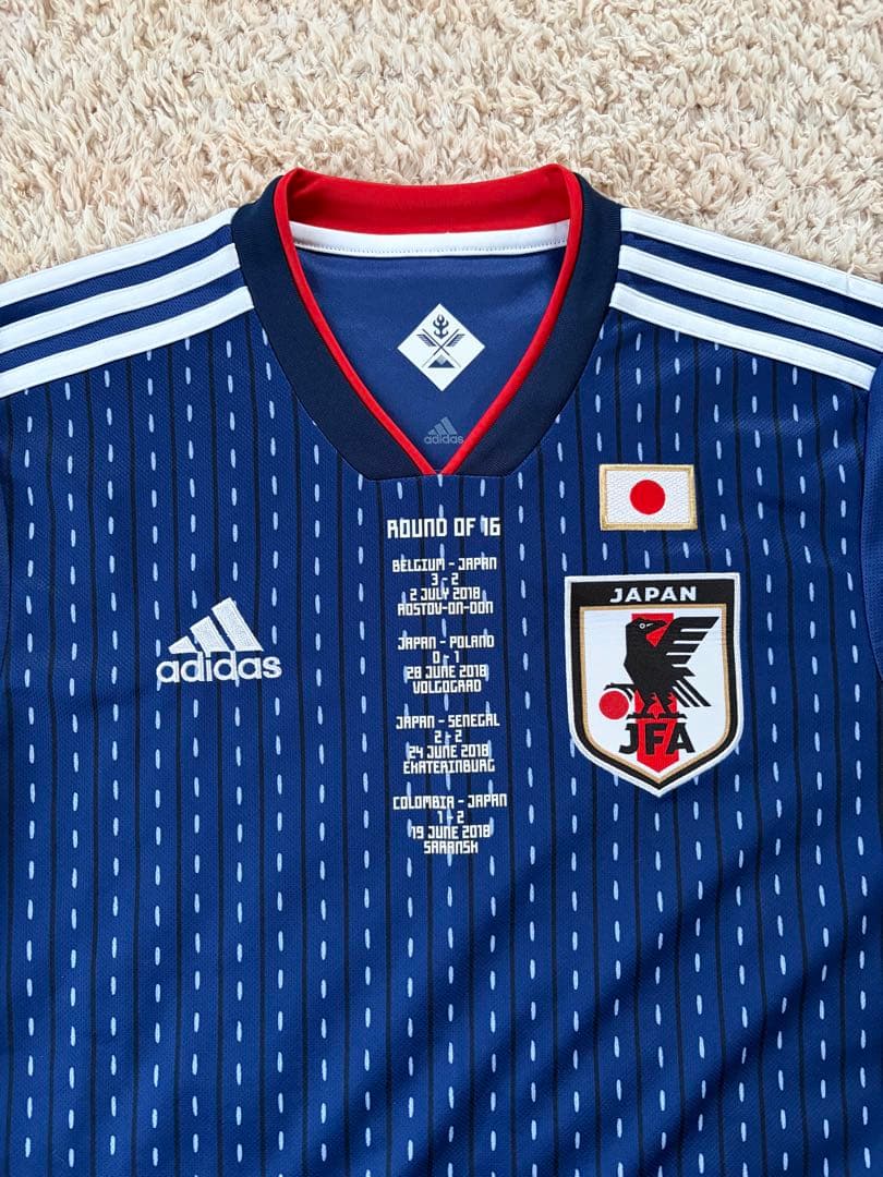 希少 美品 W杯 ユニフォーム adidas 日本代表 サッカー ロシア 記念