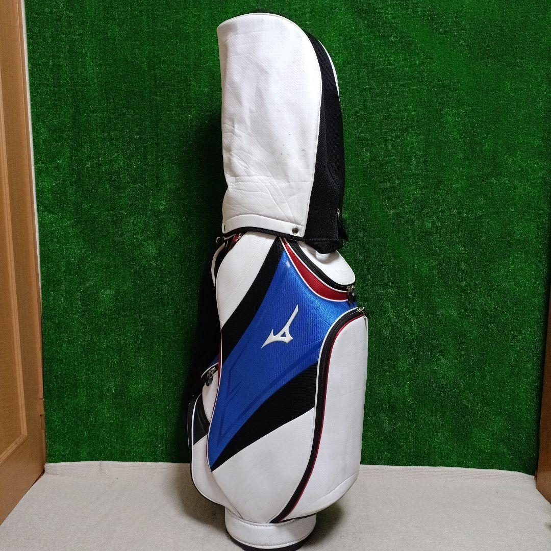 軽量 Mizuno キャディバッグ ホワイト/ブルー